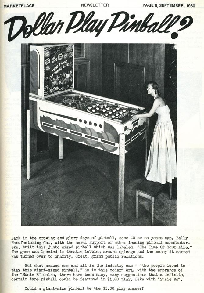 1930's pinball - $1 per game no flippers