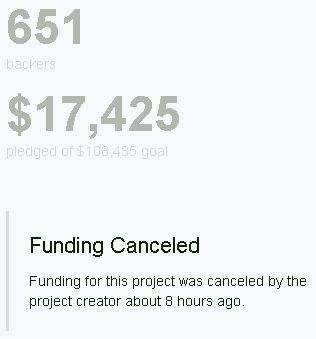 A dream deferred… (AC/DC Kickstarter cancelled?)
