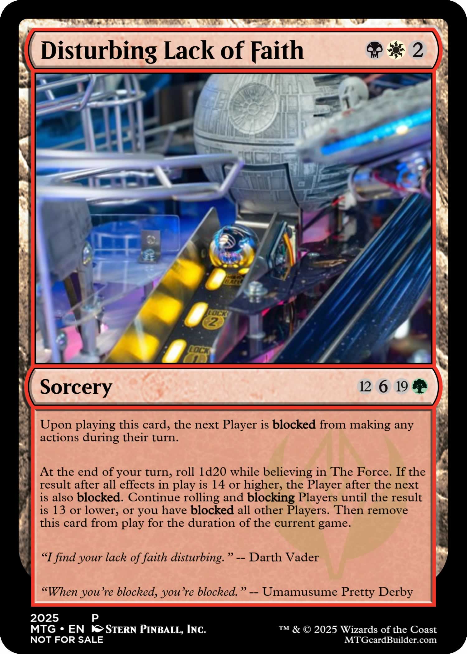 Parody Card: Disturbing Lack of Faith